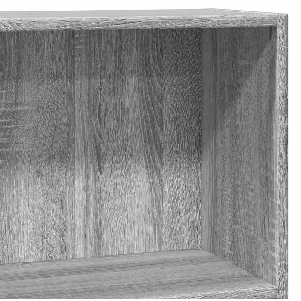 vidaXL 2 Shelf Grey Sonoma Bookcase Image 6