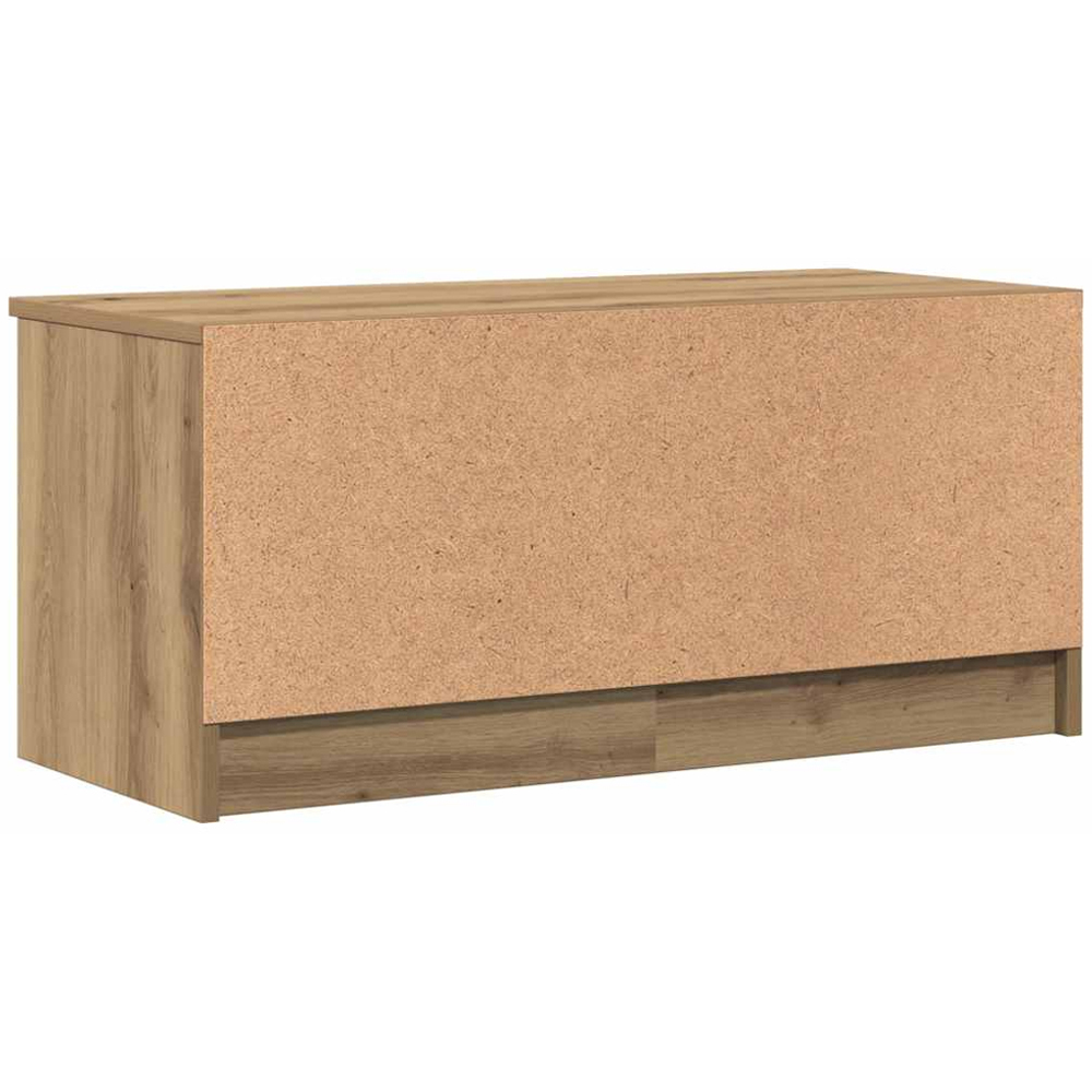 vidaXL Single Door 2 Shelf Artisan Oak TV Cabinet Set of 2 Image 9