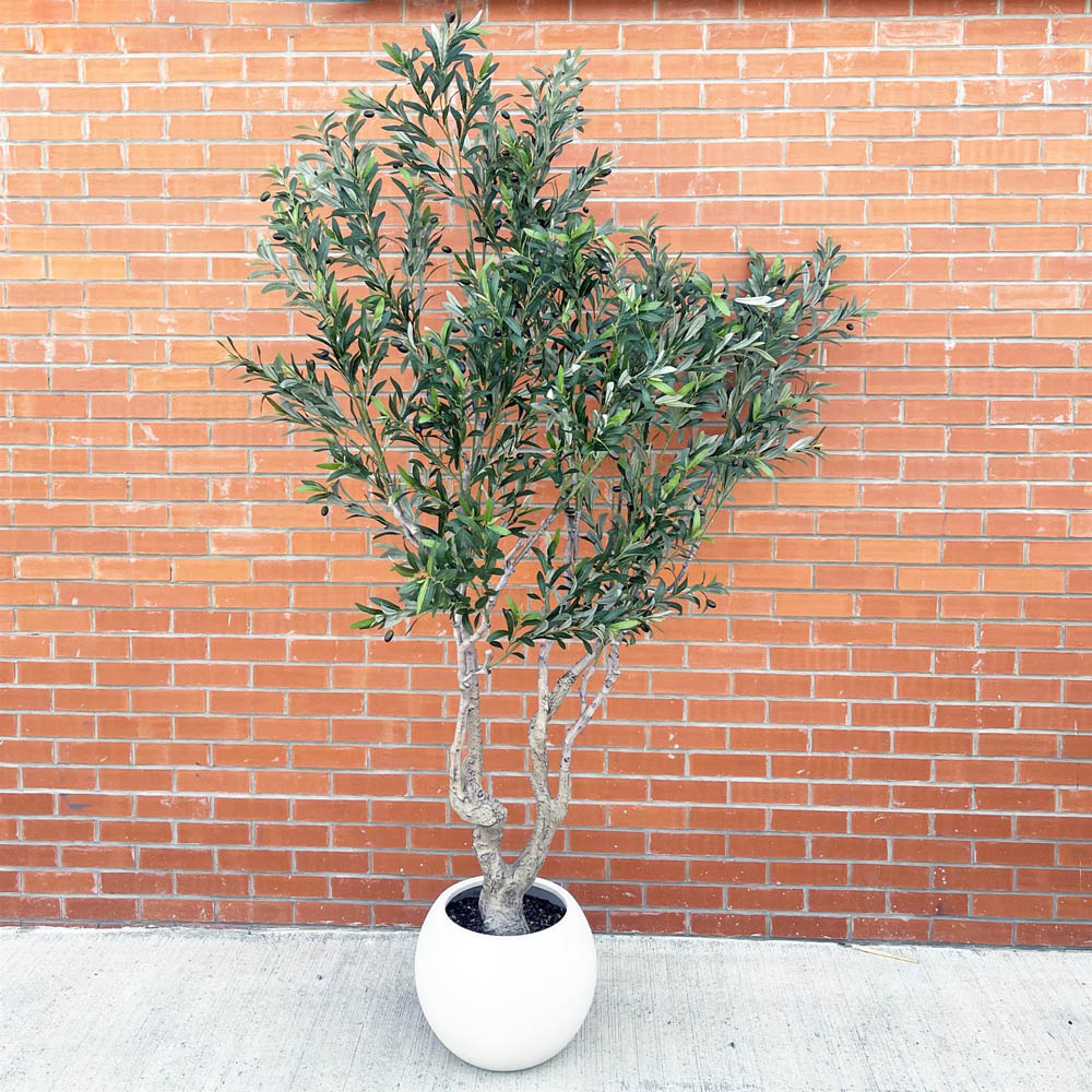 Leaf Artificial Olive Tree in Pot 8ft Image 2