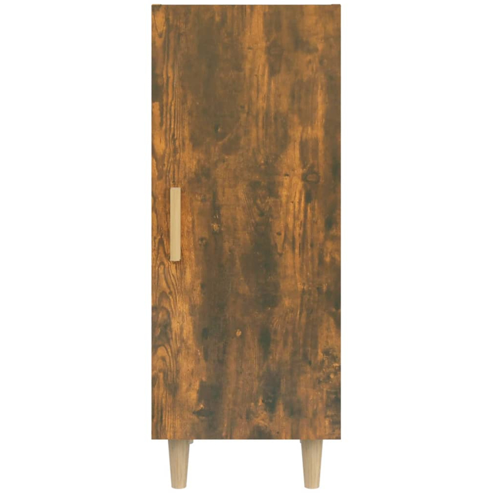 vidaXL Single Door 3 Shelf Smoked Oak Sideboard Image 6