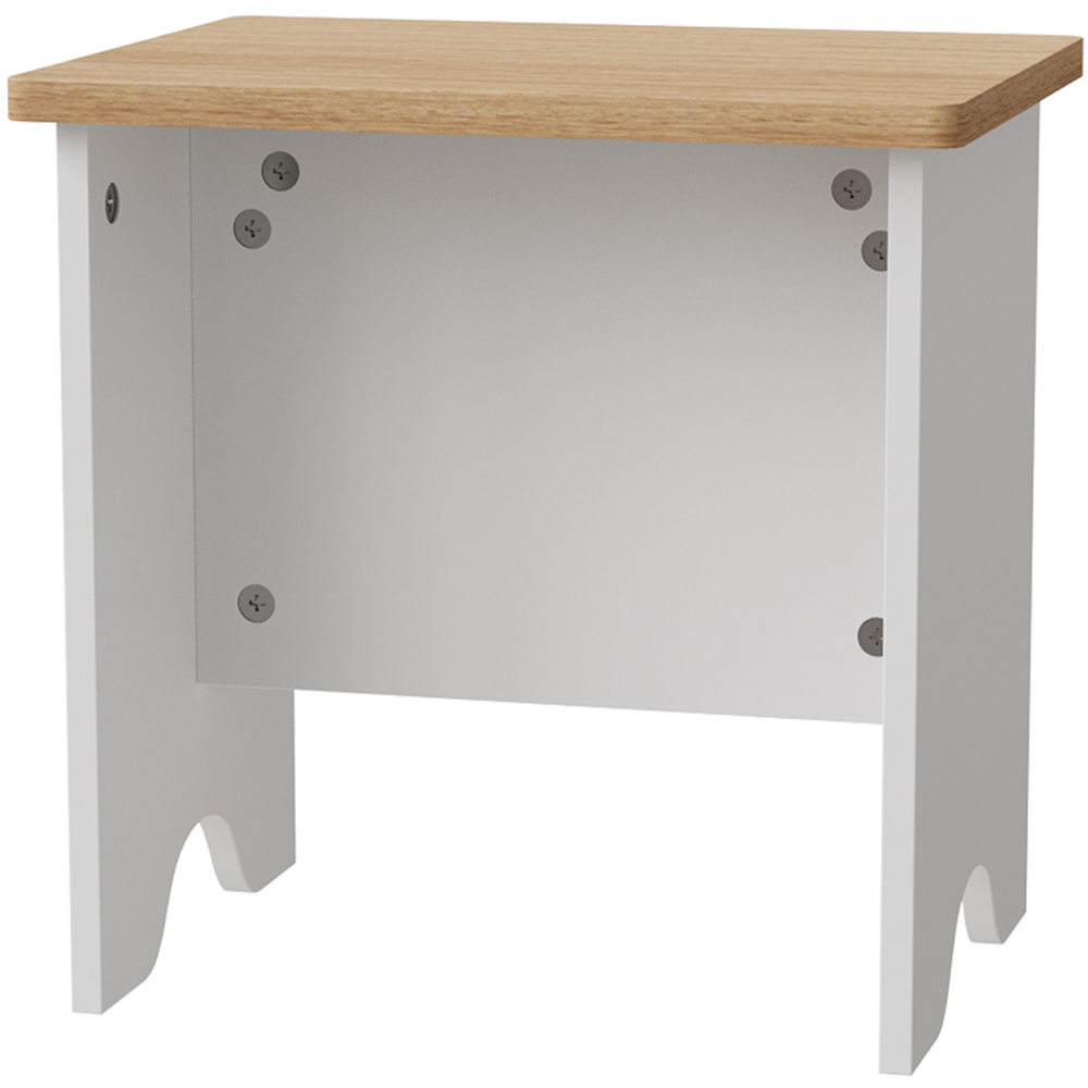 Living and Home 4 Seater Drop-Leaf Table Dining Set White and Light Wood Image 5