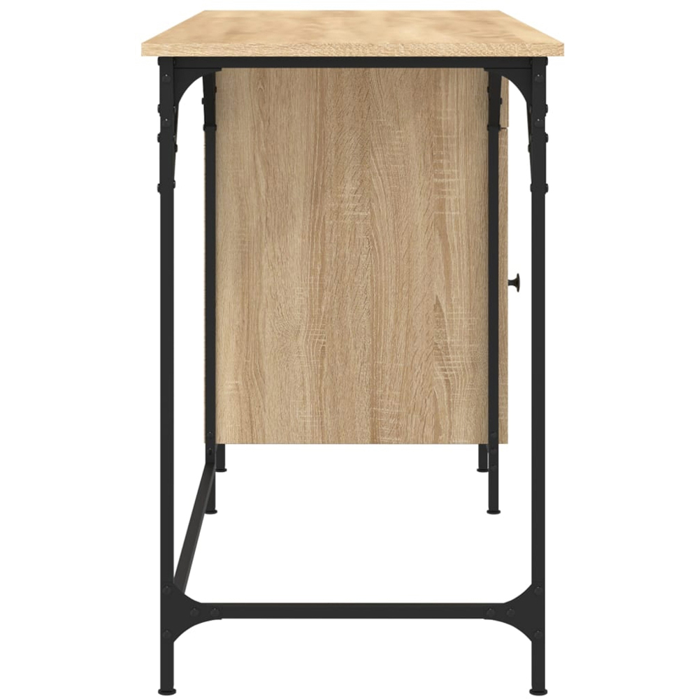 vidaXL Single Door Single Drawer Computer Desk Sonoma Oak Image 5