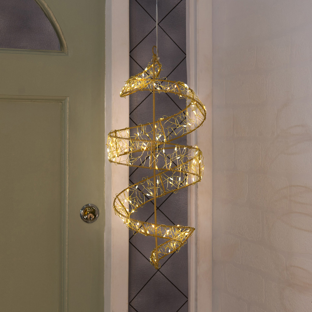 Set of 2 150 LED Gold Swirls Image 4