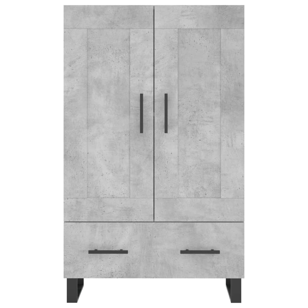 vidaXL 2 Door Single Drawer Concrete Grey Highboard Image 5