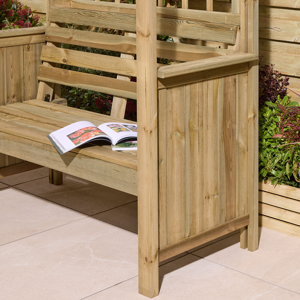 Rowlinson Sherwood 2 Seater 6.9 x 5.2ft Arbour Image 2