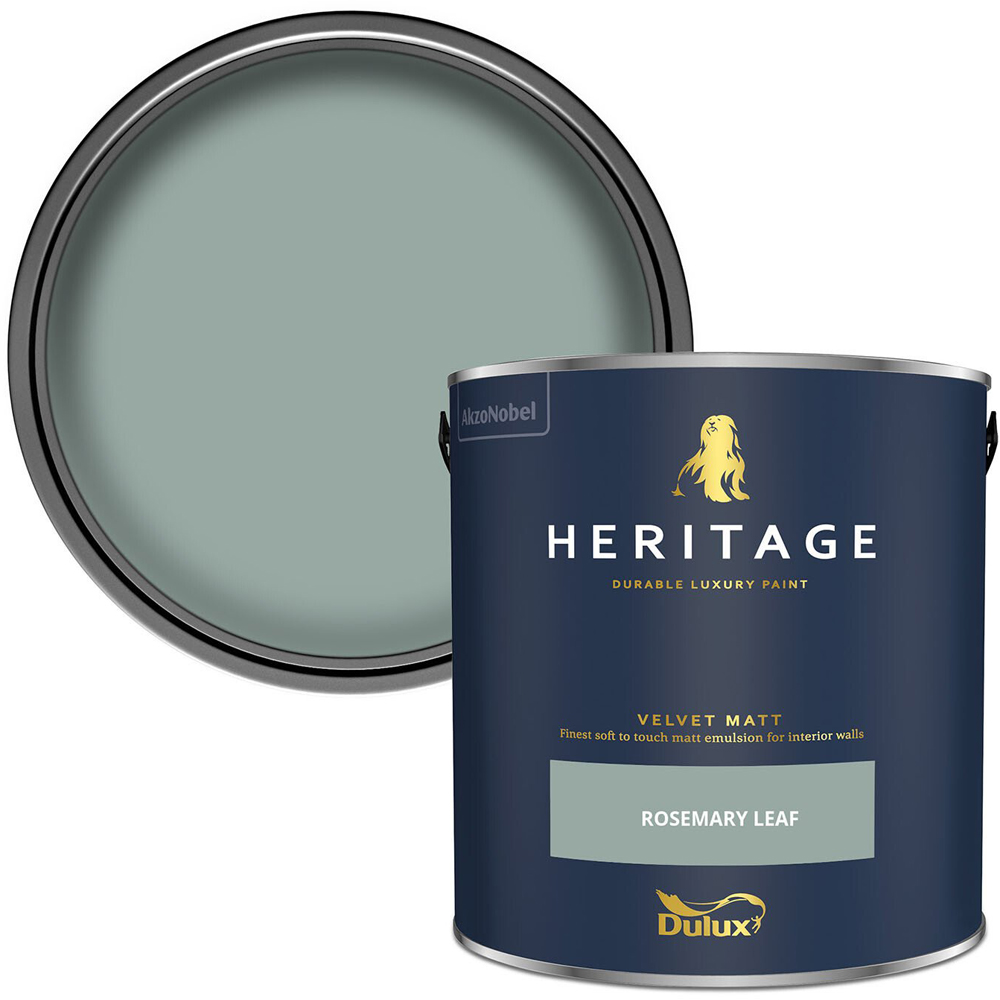 Dulux Heritage Walls and Ceilings Rosemary Leaf Velvet Matt Emulsion Paint 2.5L Image 1