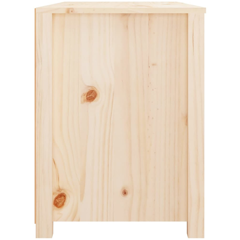 vidaXL 4 Drawer Natural Solid Pine Wood Sideboard Image 5