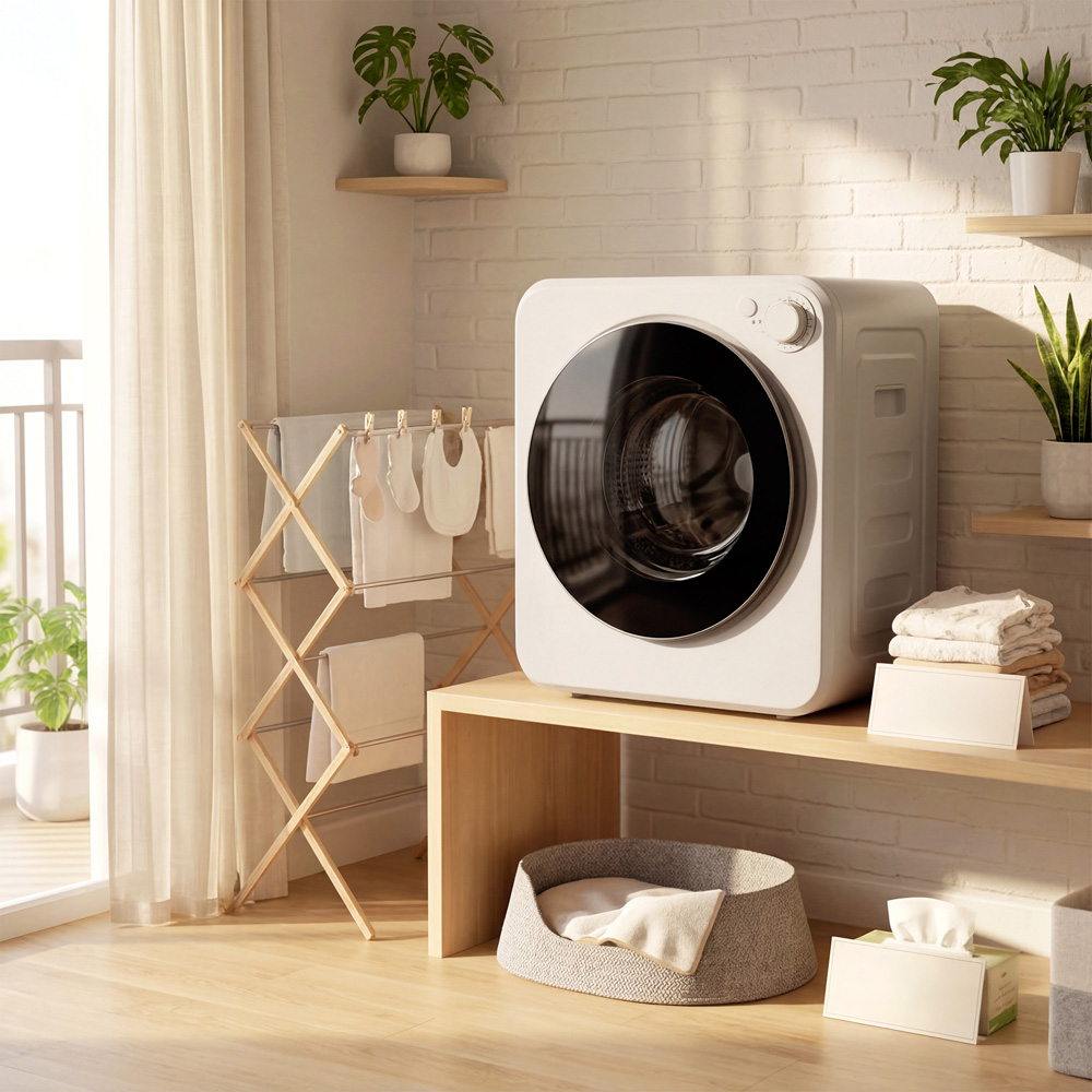 HOMCOM White Front Load Laundry Dryer with 2 Power Modes 4kg Image 3