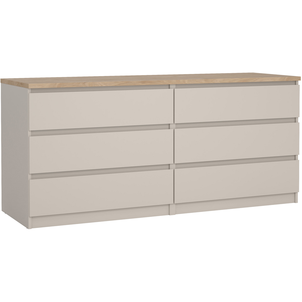 Florence Naia 6 Drawer Cashmere Jackson Hickory Wide Chest of Drawers Image 2