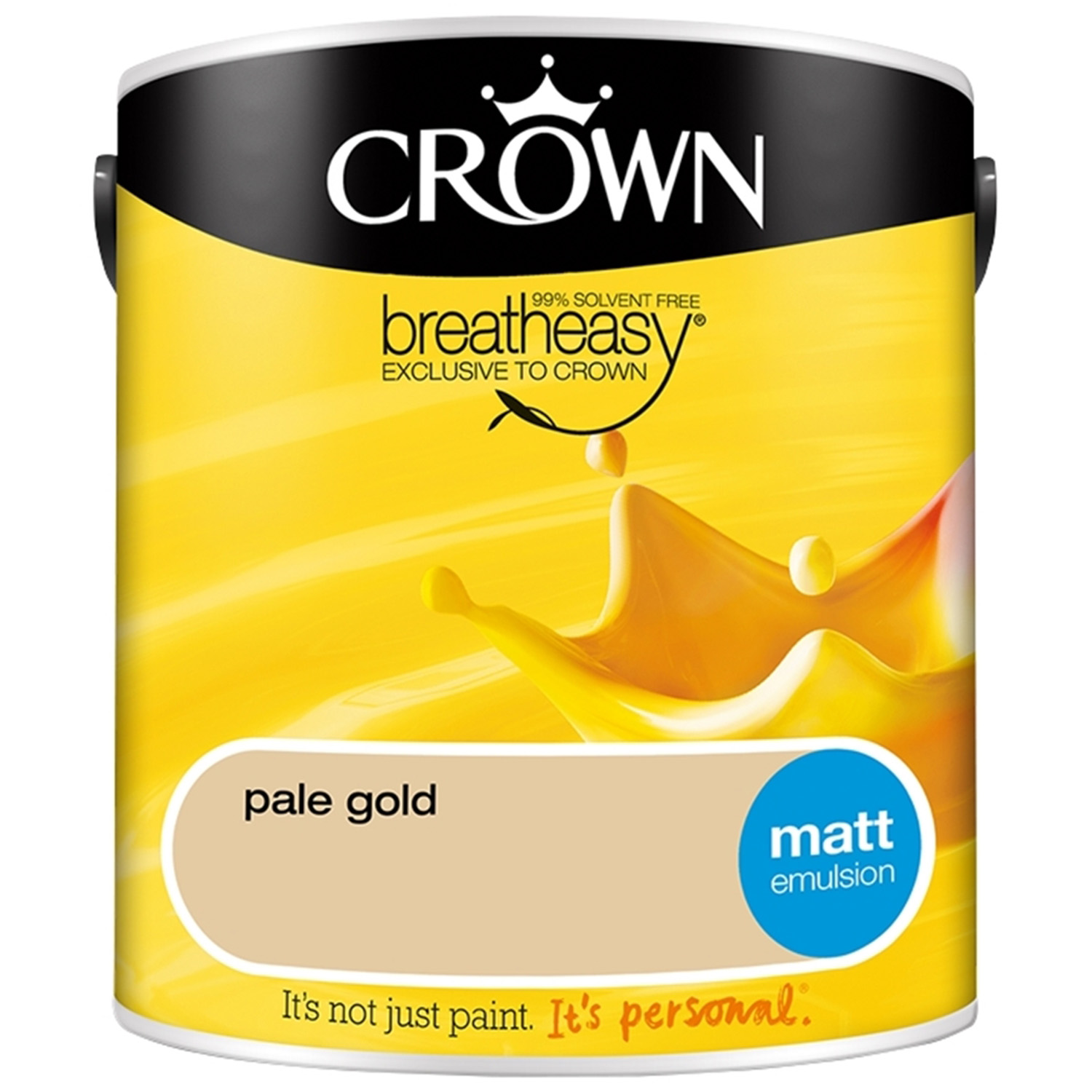 Crown Matt Emulsion Paint Pale Gold 2.5L Image 2