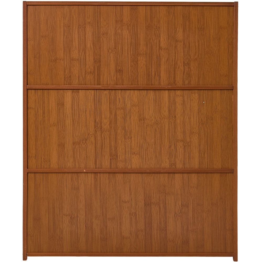 Living and Home 3 Acrylic Door Brown Bamboo Bookcase Image 6