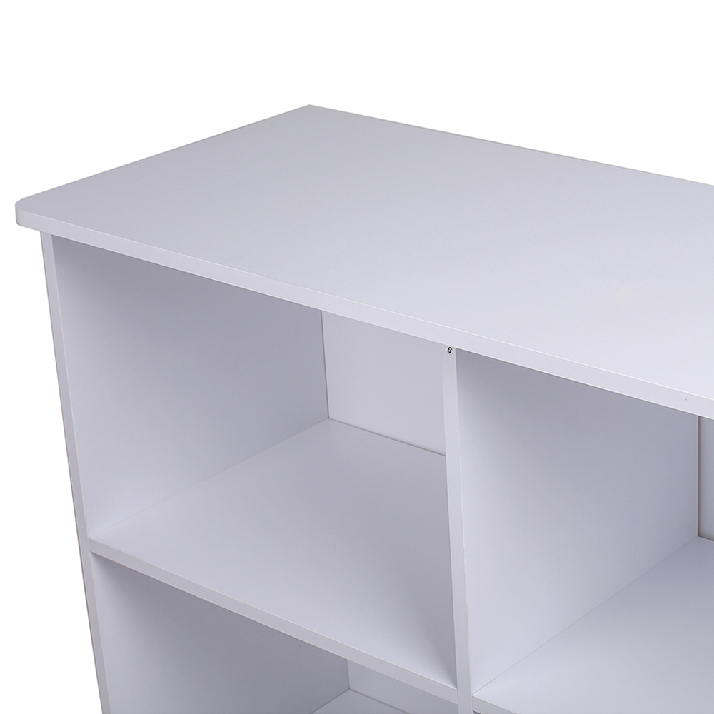 H&O Direct 4 Shelf White Modern Sideboard Cube Storage Unit Image 6