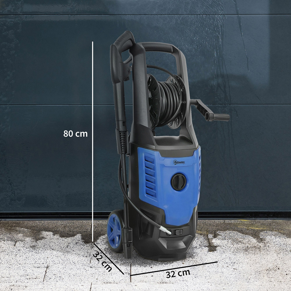 Outsunny 84H-374V70BU 2200W Power Washer with Adjustable Nozzle 170 Bar Image 9