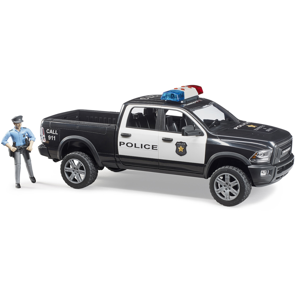 Bruder Kids RAM 2500 Police Truck with Policeman and Accessories Playset Model Image 2