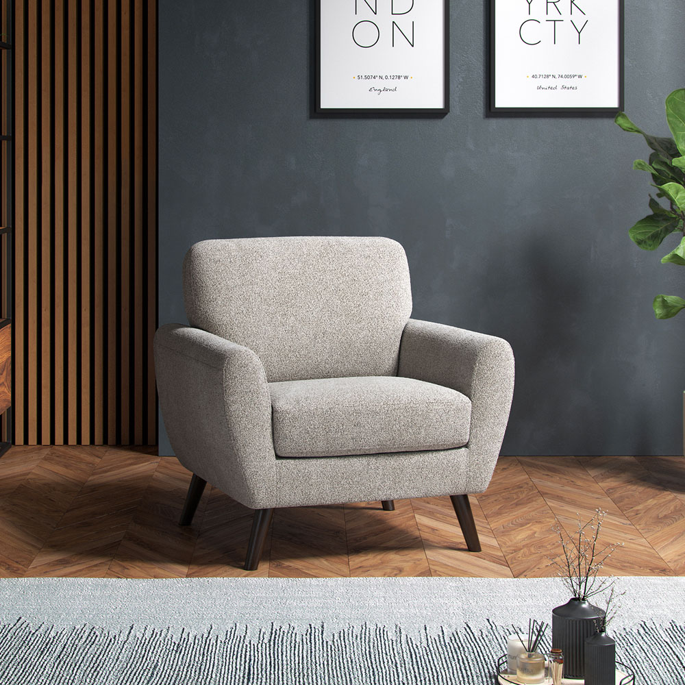 Matlock Linen Boucle Fabric Armchair Image 4