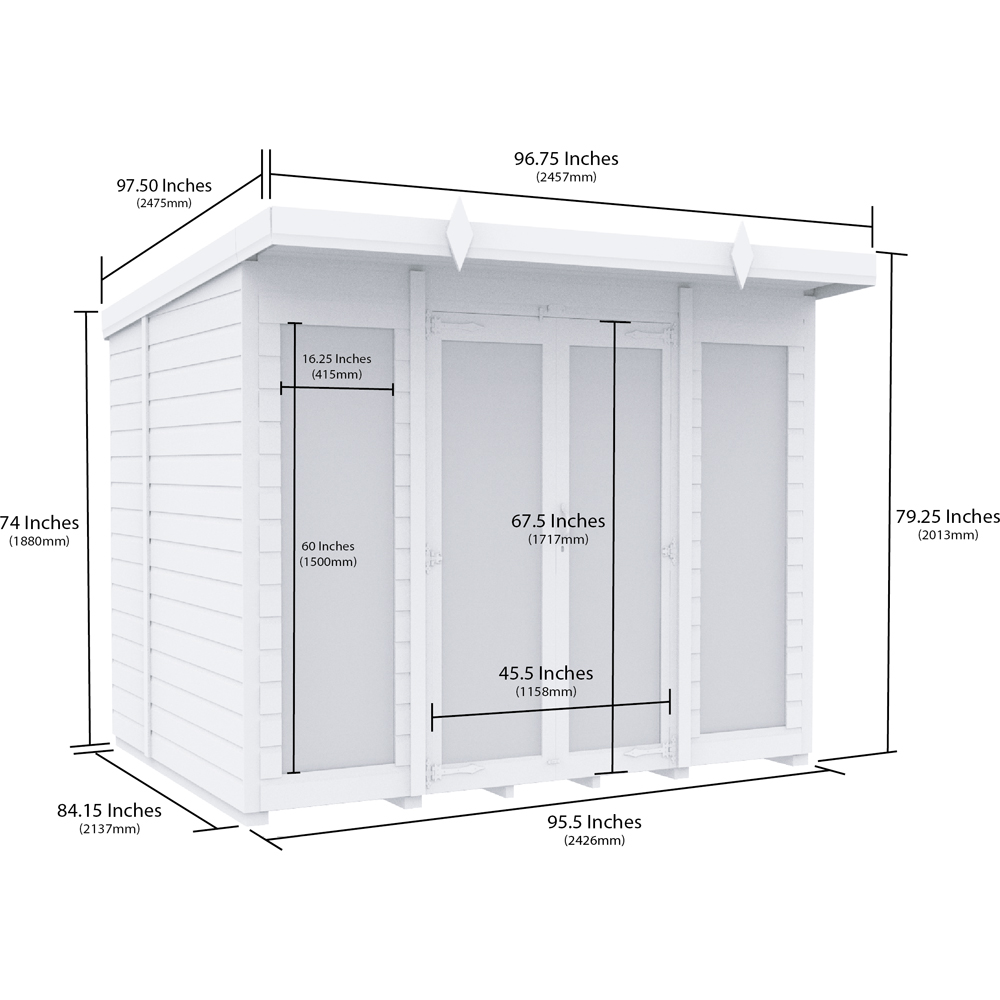 DIY Sheds 8 x 7ft Tongue and Groove Timber Pent Summerhouse Image 7