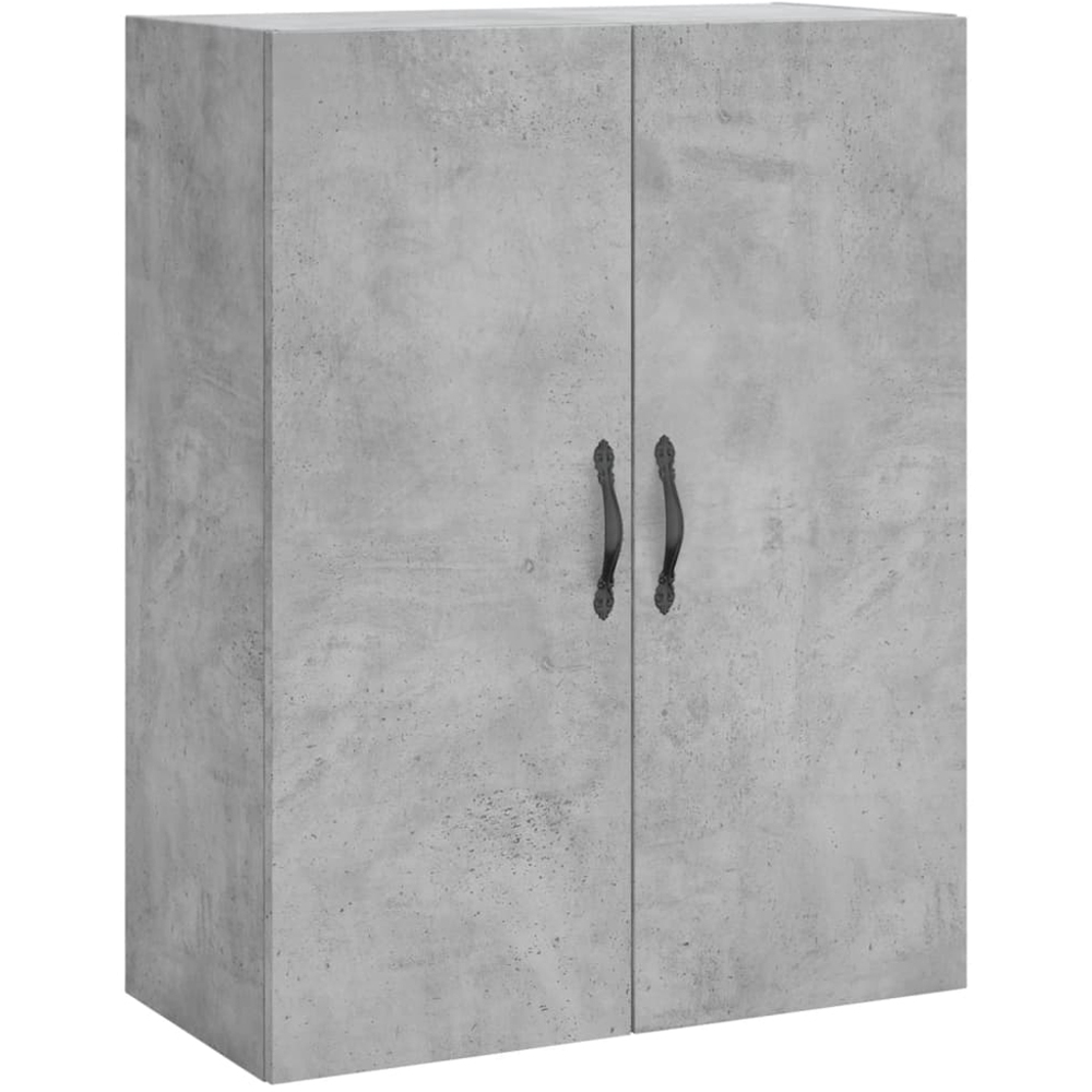 vidaXL 3 Door 3 Drawer Concrete Grey Highboard with Black Metal Legs Image 5