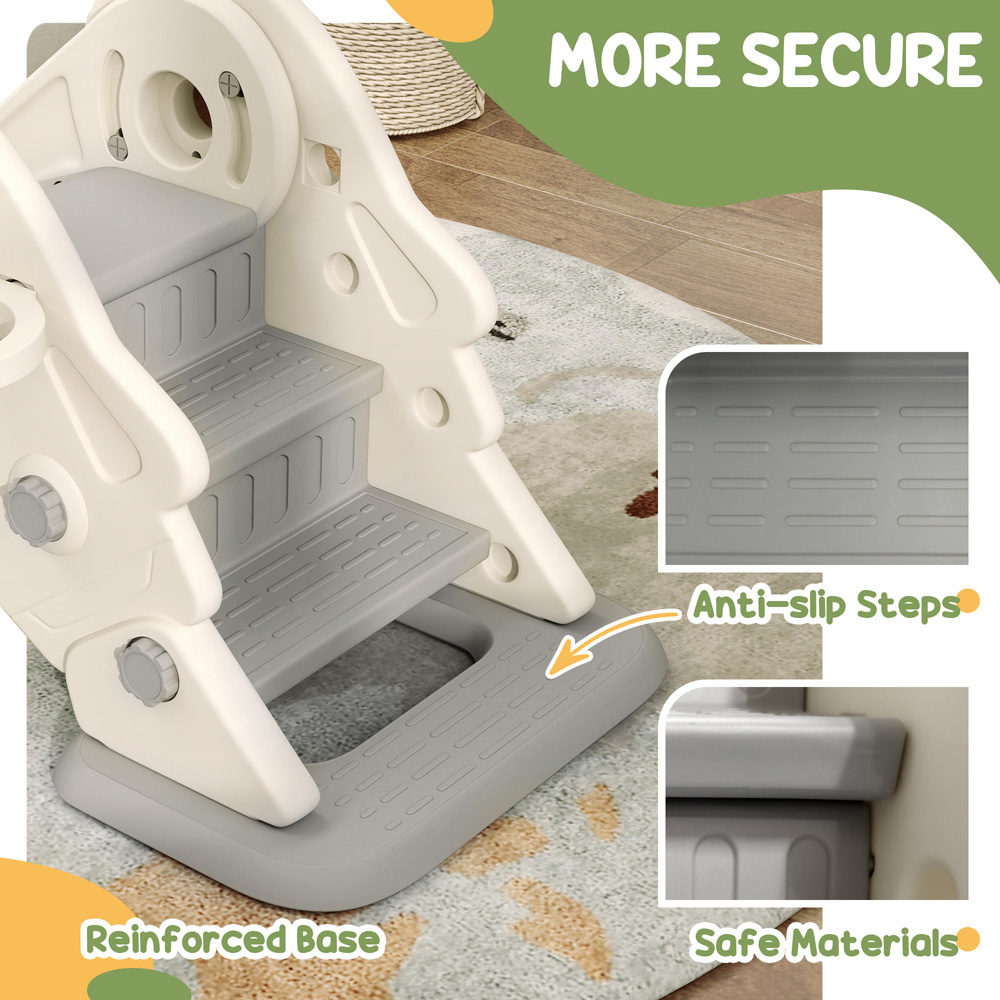 Tommy Toys 3-in-1 Cream and White Kids Slide Image 7