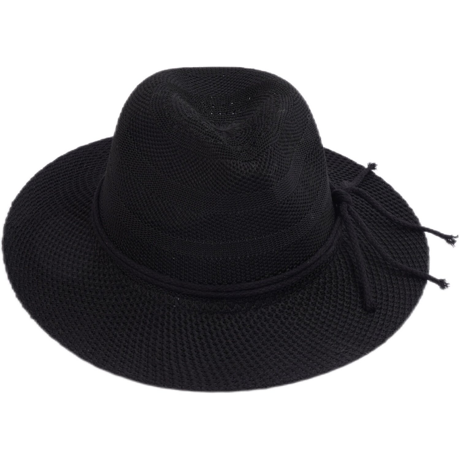Womens Black Summer Hat - Black Image 2