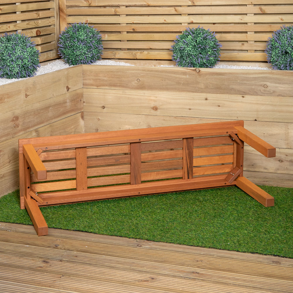 Samuel Alexander Coniston 2 Seater Wooden Garden Bench Stool Image 9