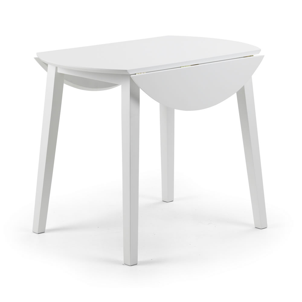 Julian Bowen Coast White Dining Table with 4 Chairs Image 4