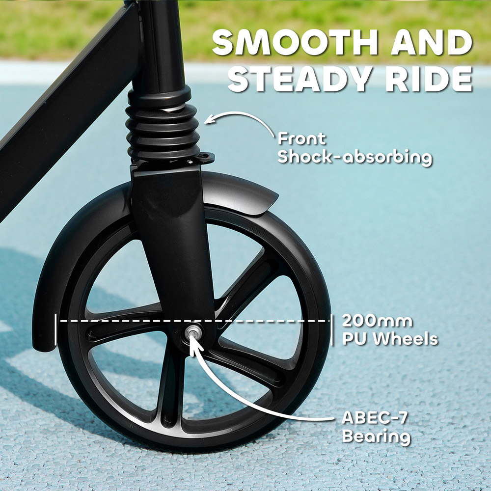 Tommy Toys AIYAPLAY Black Adjustable Handlebar Foldable Kids Kick Scooter Image 5