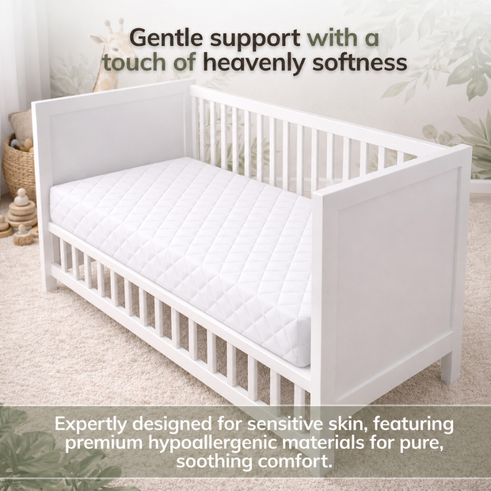 Opulent Home Waterproof Anti-Allergy Baby Cot Bed Mattress 120 x 60 x 15cm Image 4