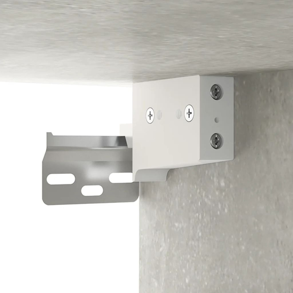 vidaXL Single Door Concrete Grey Wall Cabinet with Gold Handle Image 9