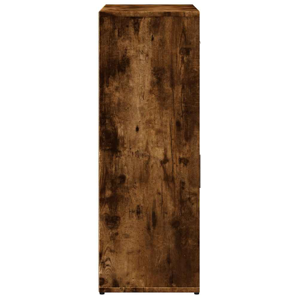 vidaXL 2 Door Single Drawer Smoked Oak Sideboard Set of 2 Image 6