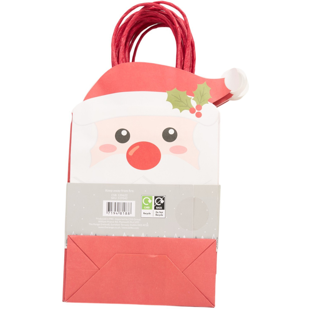 Pack of 8 Santa or Reindeer Shaped Party Bags Image 3