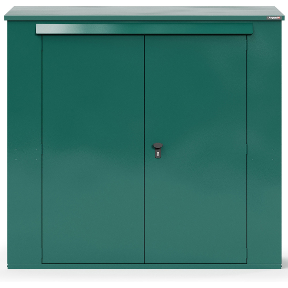 Asgard Trojan Plus 7 x 3ft Double Door Green Bike and Garden Shed Image 3
