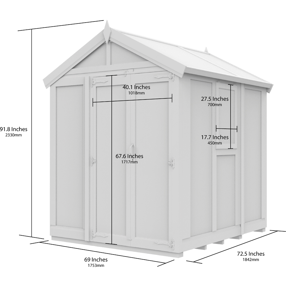 DIY Sheds Pressure Treated Tongue and Groove Timber and Glass 6 x 6ft Greenhouse Image 6