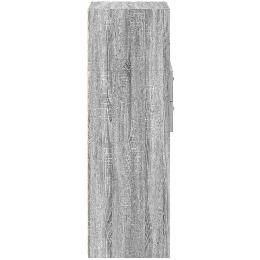 vidaXL 2 Drawer 3 Shelf Grey Sonoma Highboard Image 5