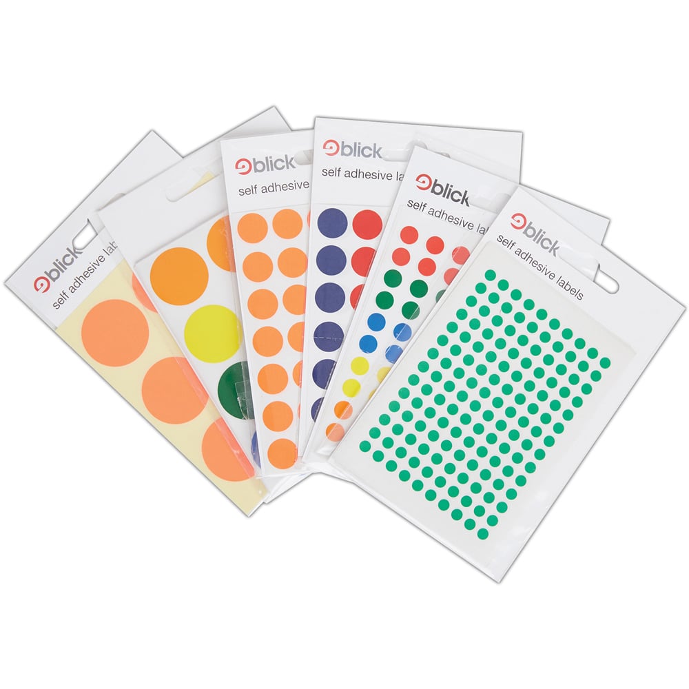 Blick Orange Round Self Adhesive Office Label 13mm 2240 Pack Image 6