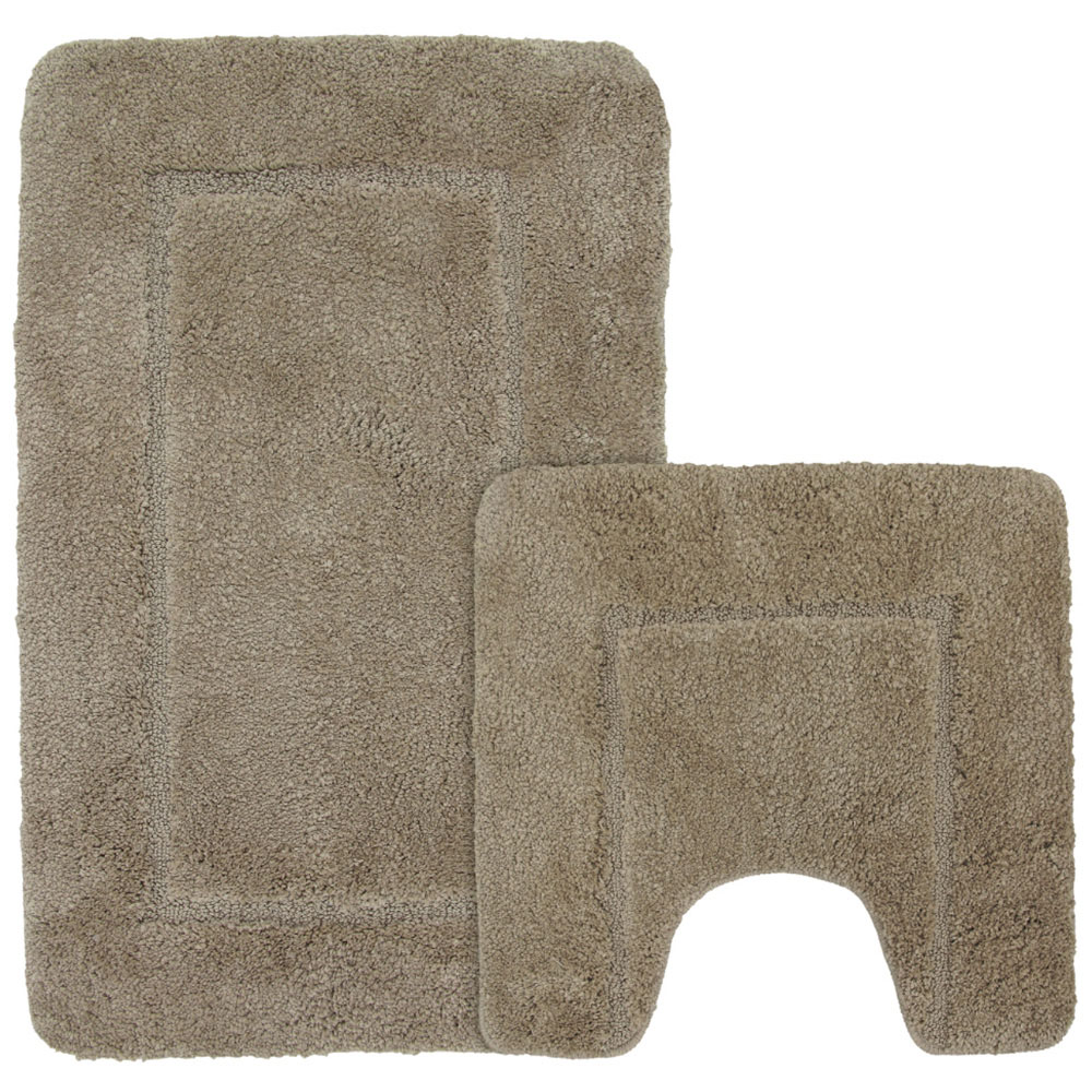 Mayfair Natural Micro Fibre Bath Mat Set Image 1