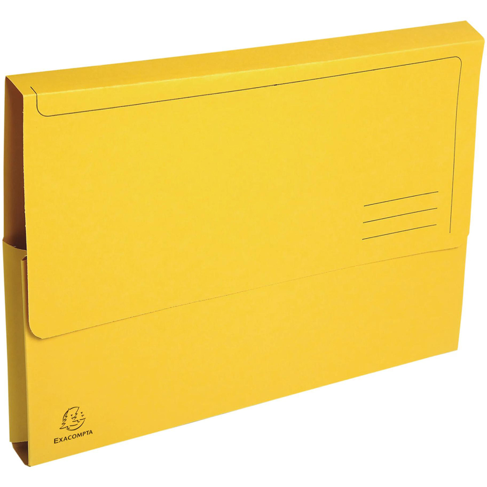 Exacompta Forever Yellow Recycled A4 Document Wallet 10 Pack Image 3