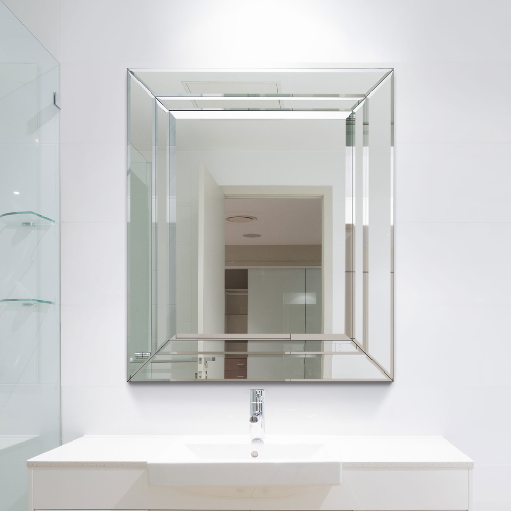 Cranbury Double Edge All Glass Mirror 68 x 58cm Image 2
