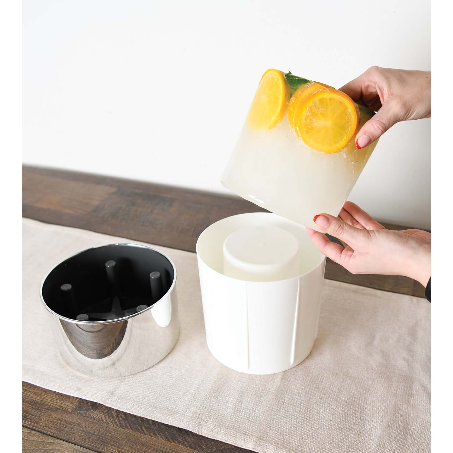 Ice Mould Wine Bottle Chiller White Image 6