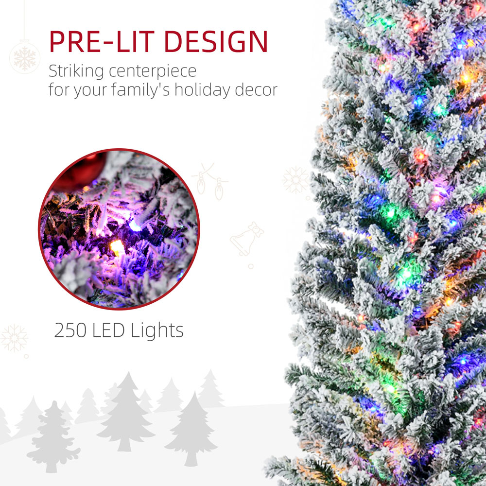 Everglow Warm LED Pre-Lit Green Artificial Christmas Trees 7.5ft | Wilko
