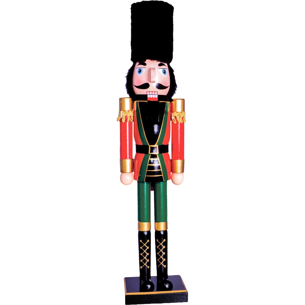 St Helens Red and Green Wooden Nutcracker 60cm Image 1