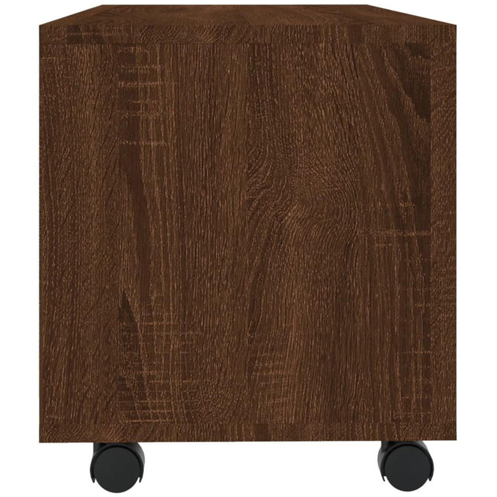vidaXL 4 Shelf Brown Oak Mobile TV Cabinet Image 5