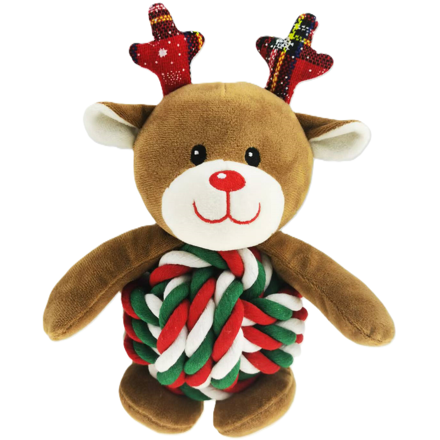 Festive Tangled Tummy Rope Dog Toy Image 3