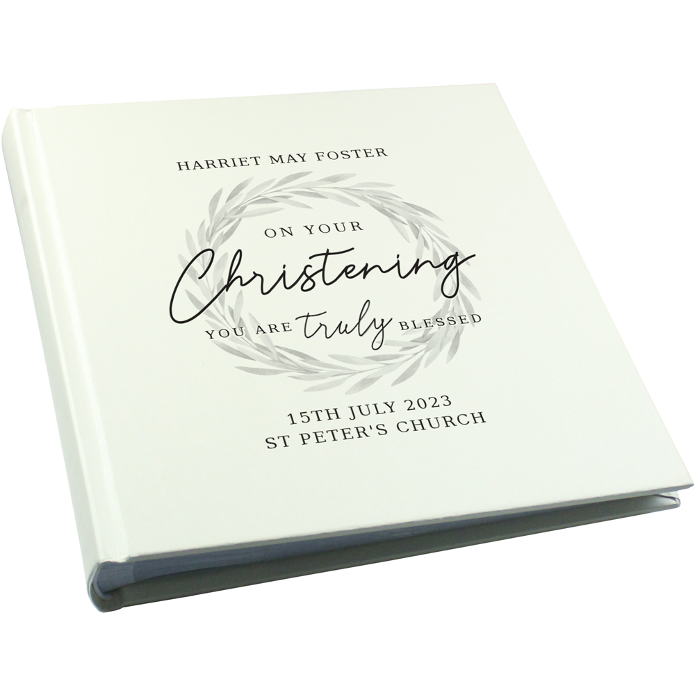 Personalised Memento Personalised Truly Blessed Christening Square Photo Album Image 1