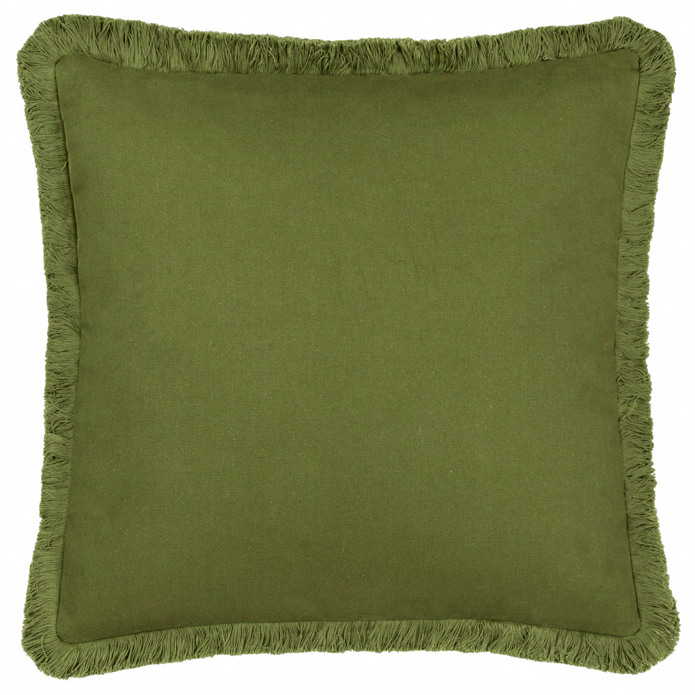 furn. Green Palm Embroidered Polyester Filled Cushion 45 x 45cm Image 2