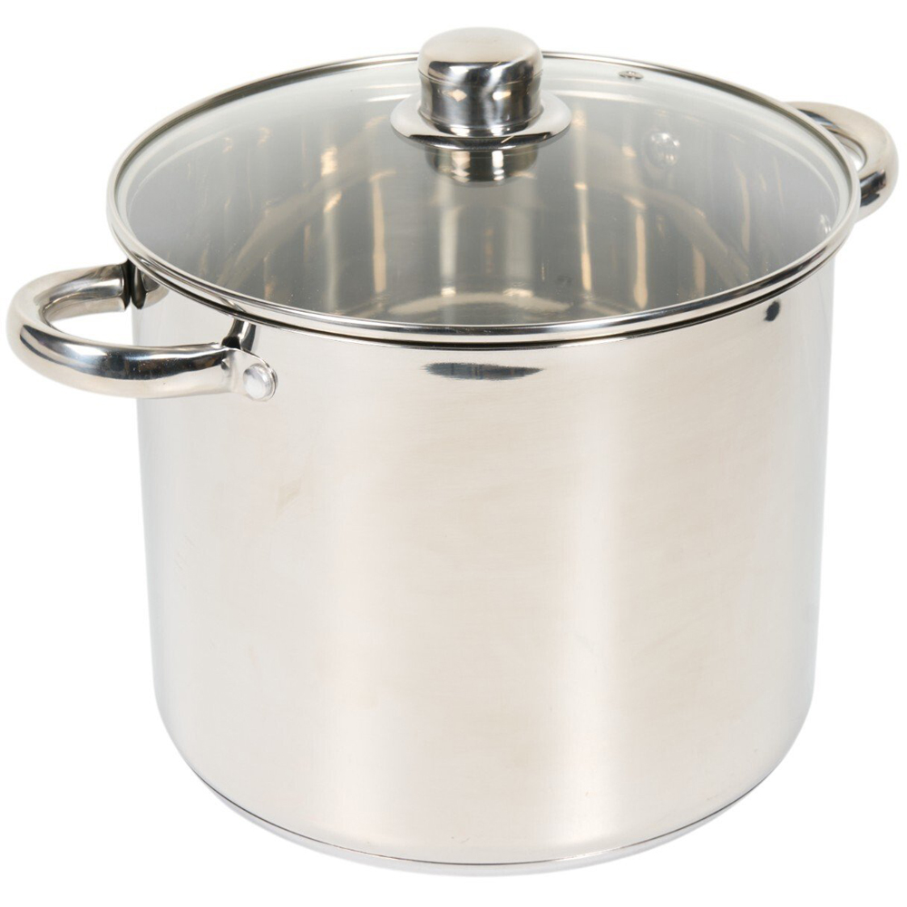 Salter 9L Stockpot with Glass Lid Silver Image 2