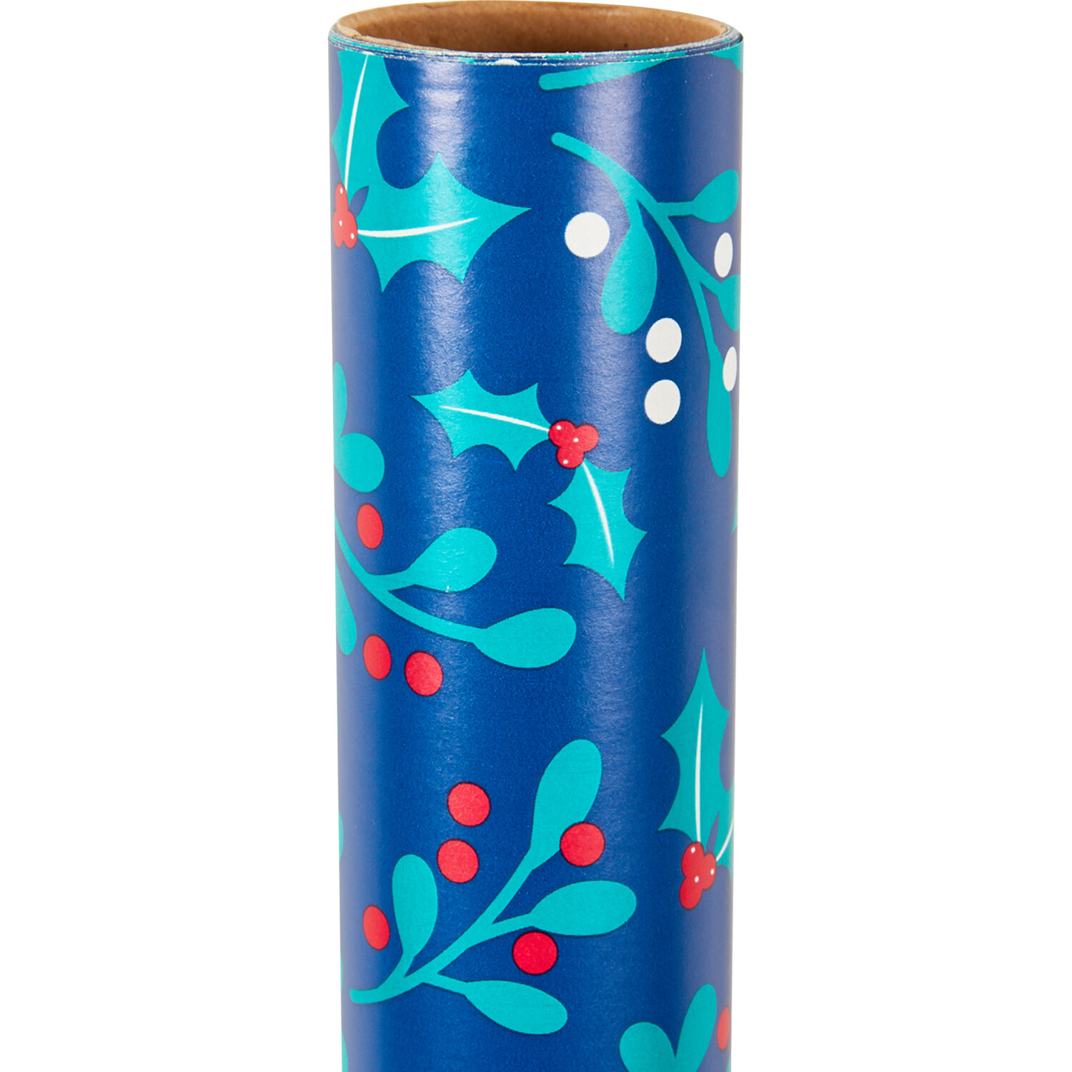 Regal Holly Gift Wrap 4m - Blue Image 3