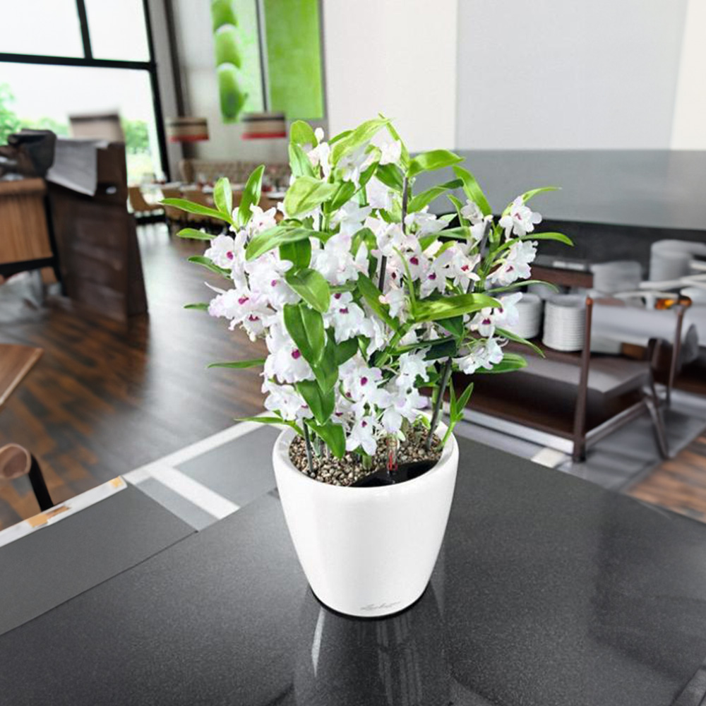 Lechuza Classico 35 LS White Poly-Resin Self-Watering Planter 33cm Image 5