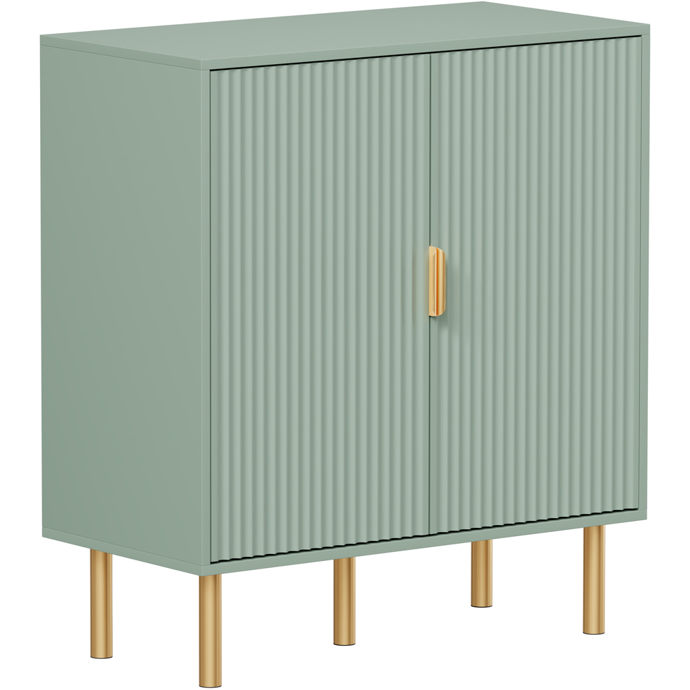 FurnitureHMD 2 Door Green Wave Pattern Sideboard Image 2