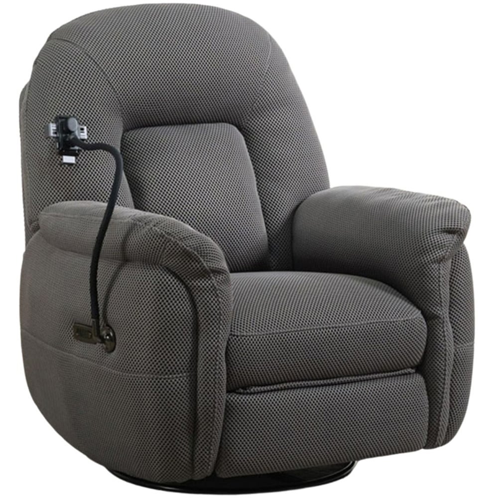 Milar Grey Reclining Chair with Phone Holder Image 2