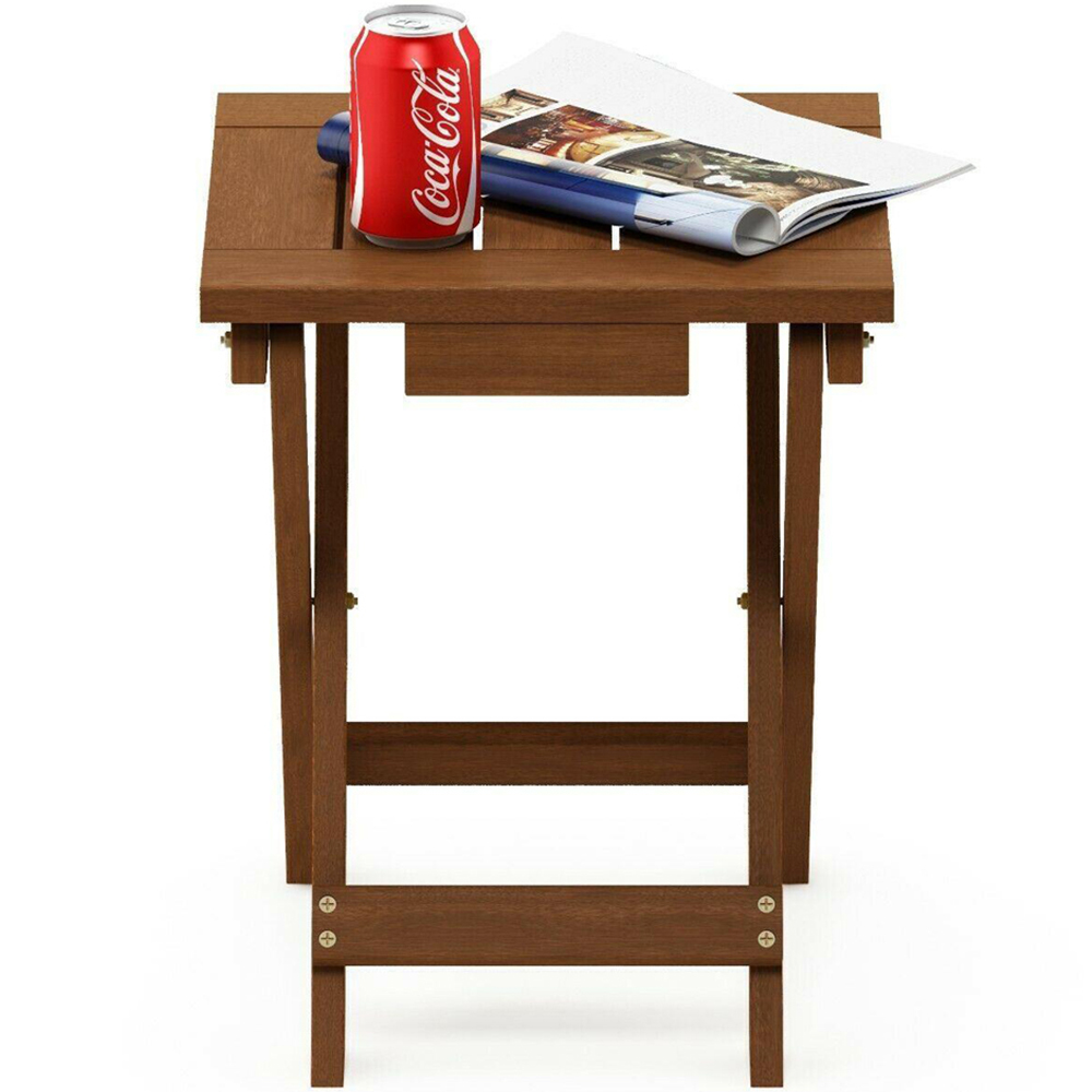 Walplus Tioman Natural Hardwood Adirondack Folding Table Image 5